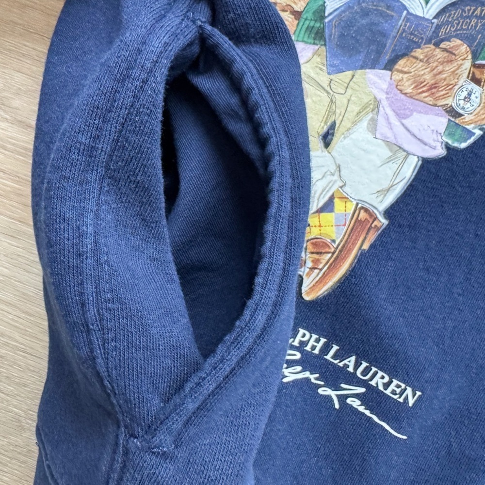 Polo Ralph Lauren Kids Preppy Book Bear Hoodie Scholar Academic Blue Size 6 - Picture 9 of 11